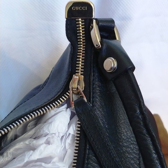 Gucci Vintage Large Abbey D-Ring Hobo in Black Leather EUC - Picture 4 of 16